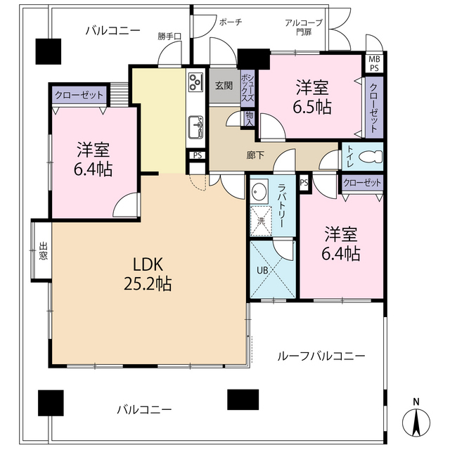 皐月マンション高宮南（０００４９２９）の間取り