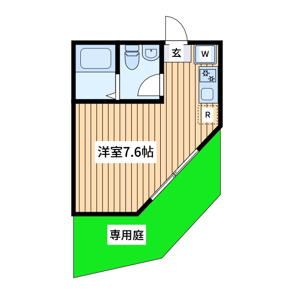 横浜市中区矢口台のアパートの間取り