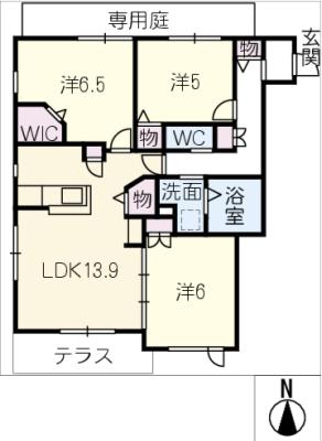 クレール幸川の間取り