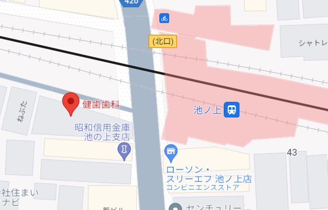 病院　健歯歯科医院（病院）まで361m