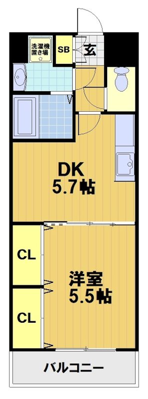 ヒーリングタワー七条大宮の間取り写真