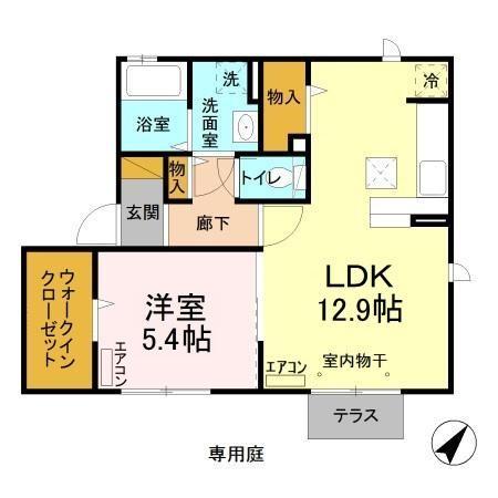 ハイツ西五所の間取り写真