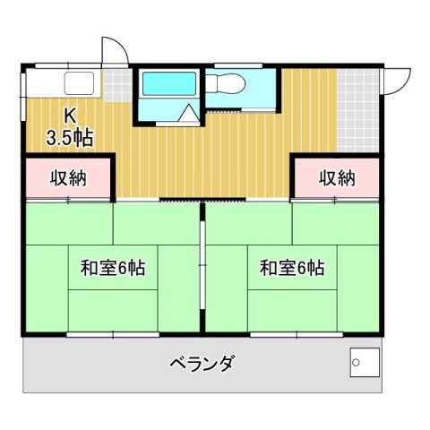 南栄貸家の間取り写真
