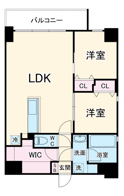 ＪＲ大阪環状線 福島駅 徒歩8分 10階建 築3年の間取り写真