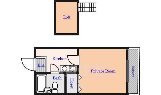 生駒市東生駒のマンションの間取り