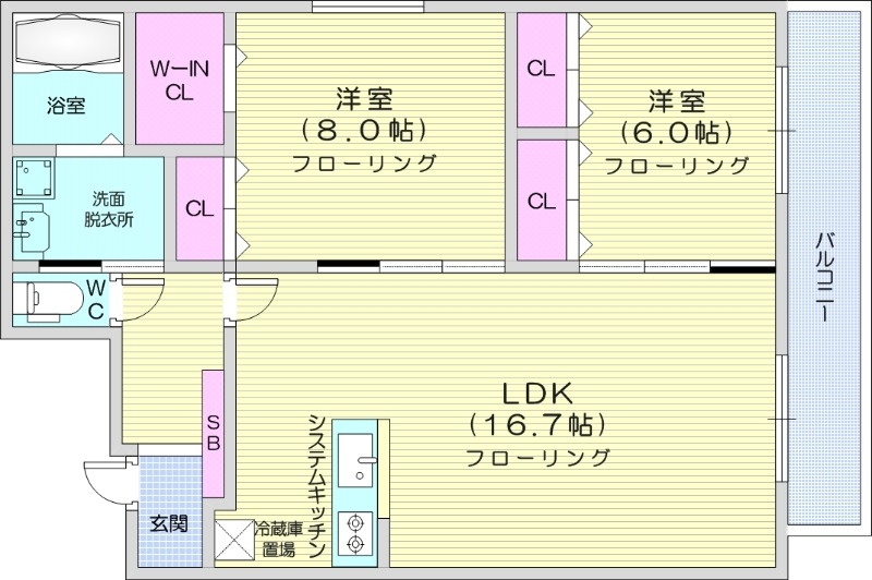 Bambino山の手の間取り