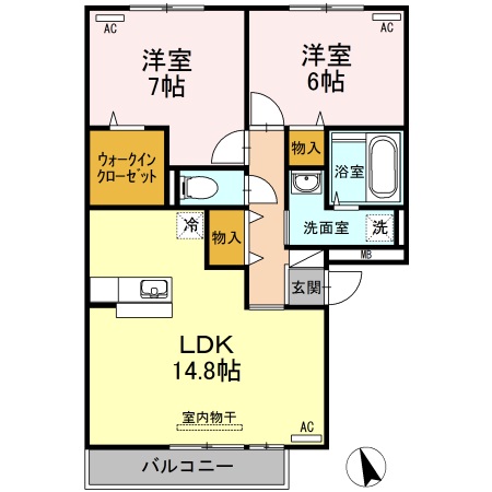 セレーノ壱番館の間取り