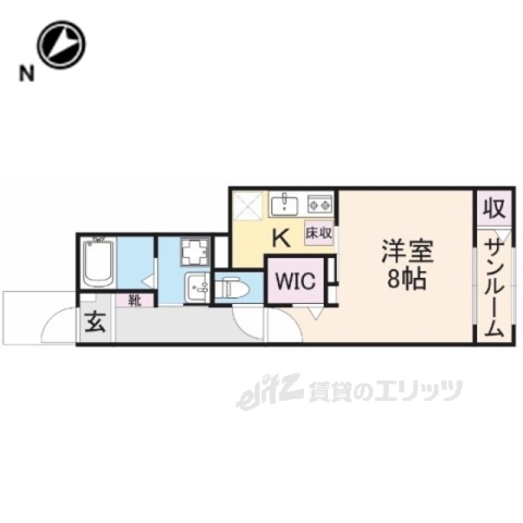 彦根市後三条町のアパートの間取り