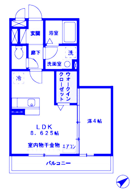 埼玉県さいたま市浦和区前地１（アパート）の賃貸物件の間取り