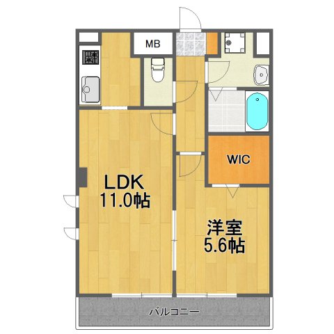 羽村市小作台のマンションの間取り