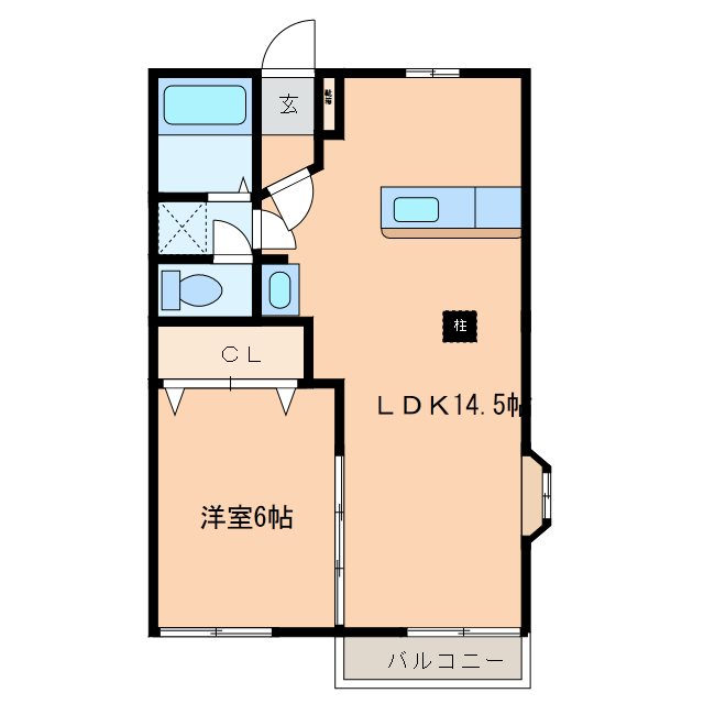 ヴェイル松代Bの間取り