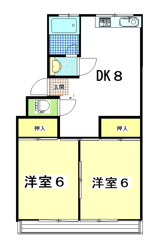 ひたちなか市大字東石川のマンションの間取り