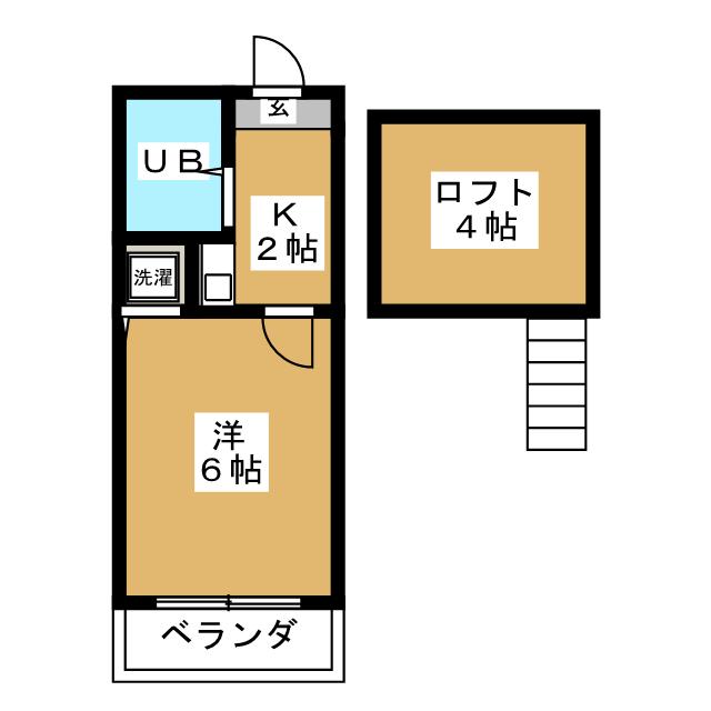 レオパレス自由が丘の間取り