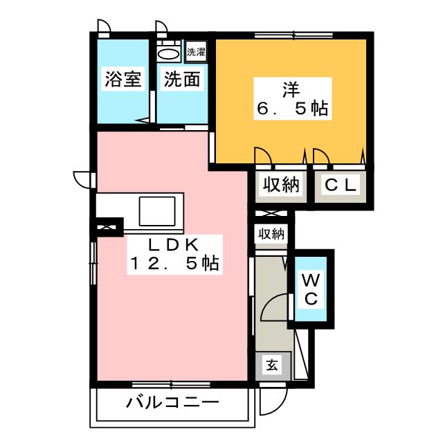 シャンテソラーレ　Ａ棟の間取り