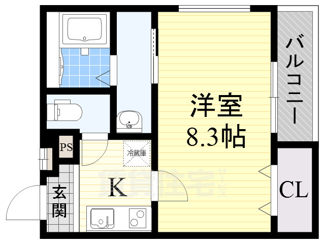 吹田市垂水町のアパートの間取り