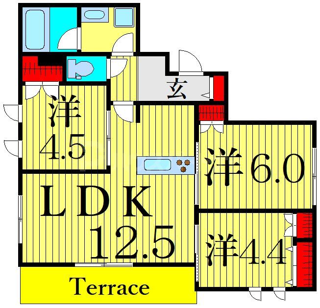 （仮称）東堀切2丁目メゾンの間取り