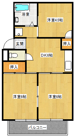 ボンメゾンヤマサキ　Ａ棟の間取り