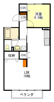 セジュールＩＢＡの間取り