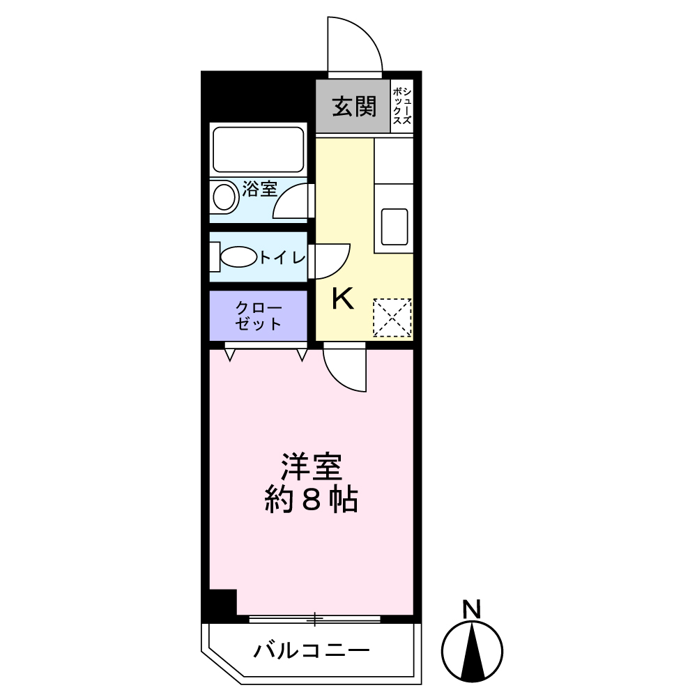 ハイライズ泉中央の間取り