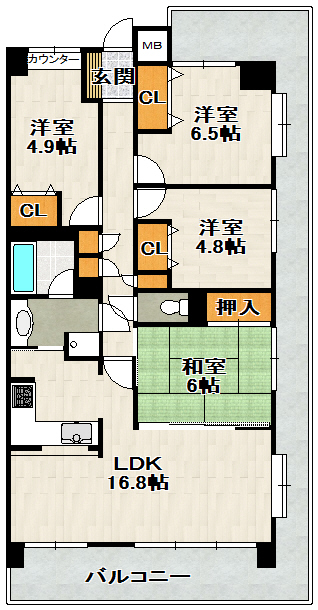 宝塚清荒神ヒルズの間取り