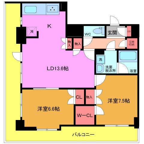 浦安市猫実のマンションの間取り