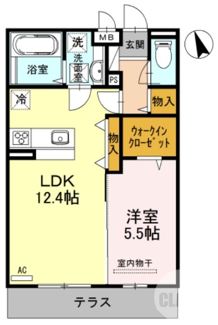 堺市堺区旭ヶ丘北町のアパートの間取り