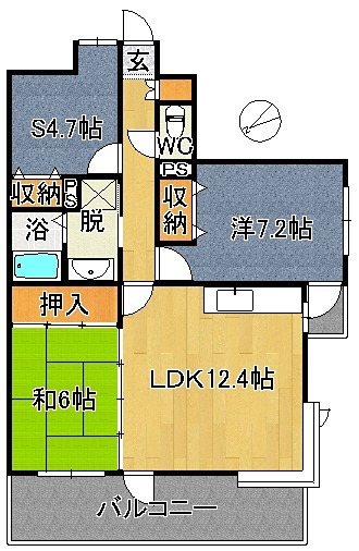 ライオンズマンション弘前一番町の間取り