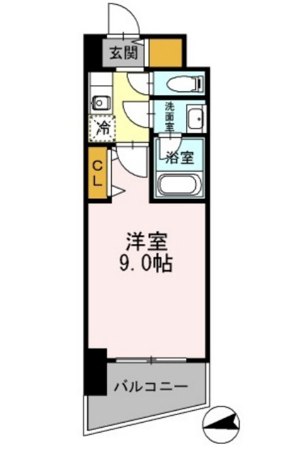 カスタリアタワー肥後橋の間取り