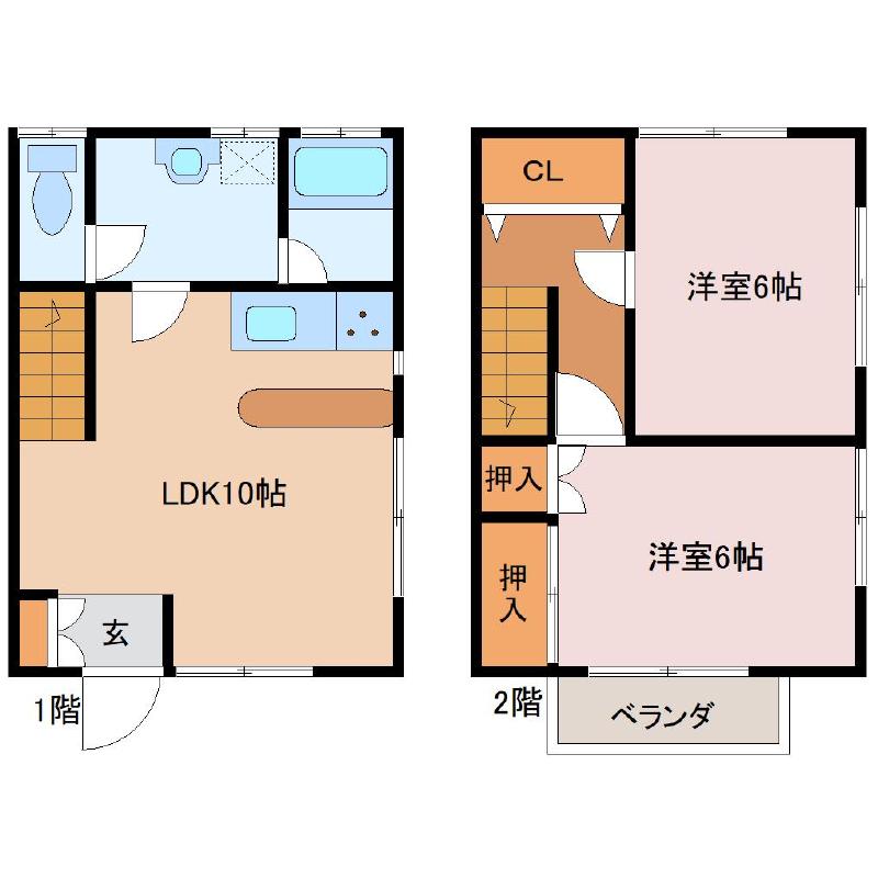 ツインハイツ小沢Iの間取り