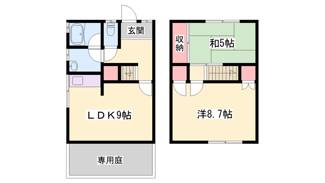 西夢前台戸建て（山内邸）の間取り