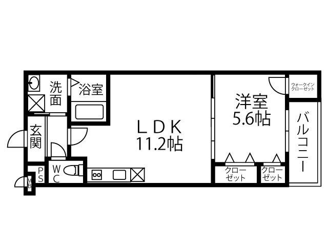 豊中市利倉のアパートの間取り