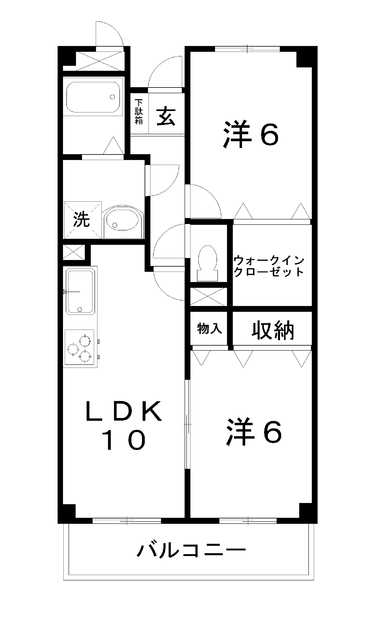 高そねマンションの間取り