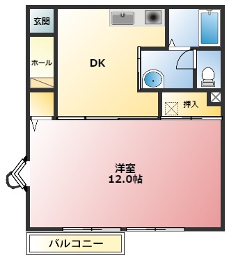 沼津市岡宮のアパートの間取り