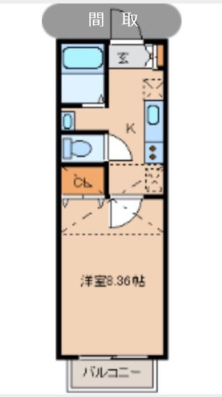 仙台市宮城野区新田東のアパートの間取り