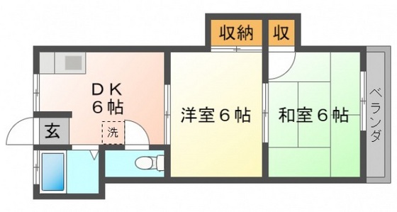 広島市南区仁保のアパートの間取り