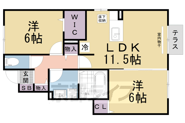 カーサクレールの間取り