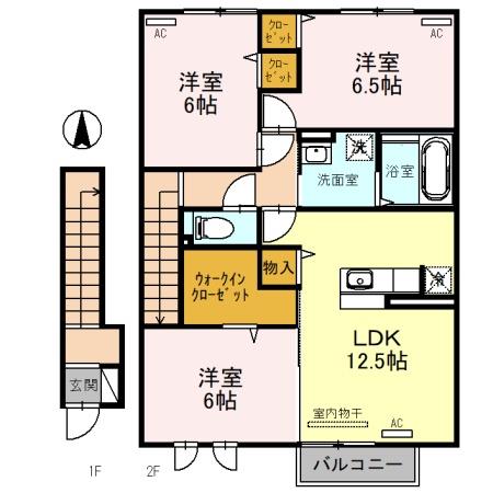 【GARDEN HOUSE SHIMOAKAE　D棟の間取り】