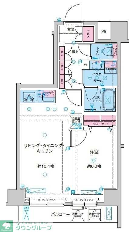 墨田区墨田のマンションの間取り