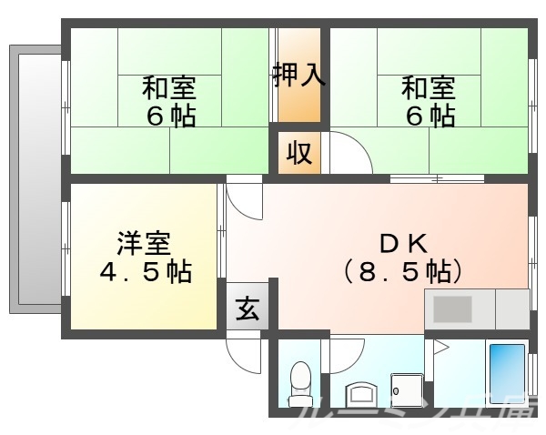 ツインハイムダイシンの間取り