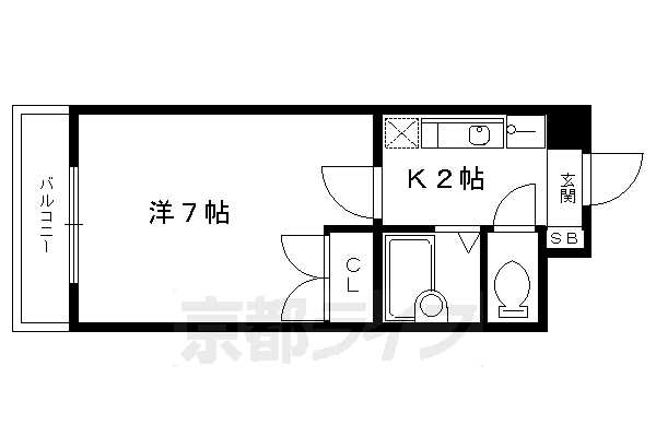 京都市上京区栄町のマンションの間取り