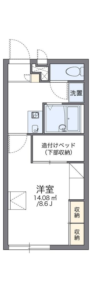 八王子市西寺方町のアパートの間取り