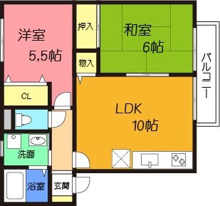 高槻市宮田町のアパートの間取り