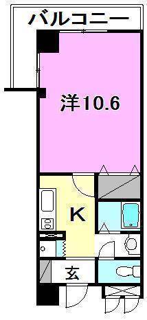 松山市平和通のマンションの間取り