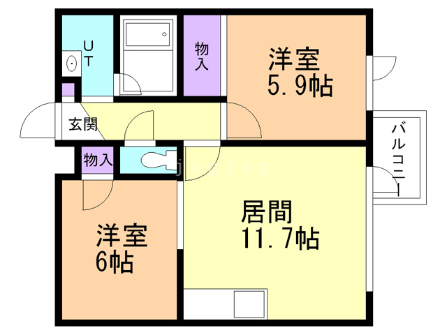 ヒルトップ西岡の間取り