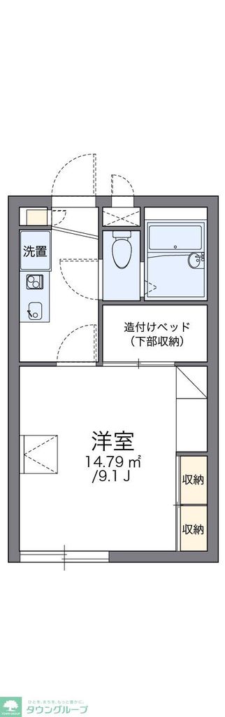 松戸市古ケ崎のアパートの間取り