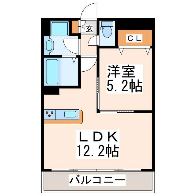 熊本市中央区国府のマンションの間取り