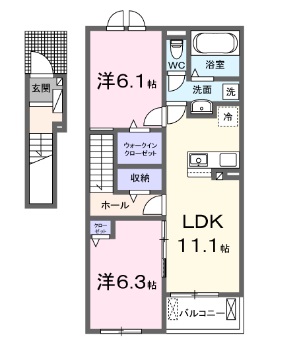 フェリーチェ　B棟の間取り