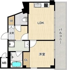 大阪市都島区片町のマンションの間取り