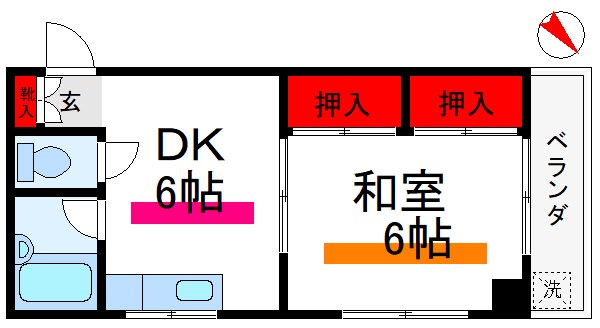 荒川区町屋のマンションの間取り