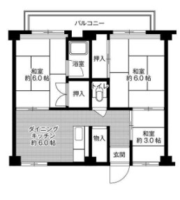 ビレッジハウス常吉1号棟の間取り写真